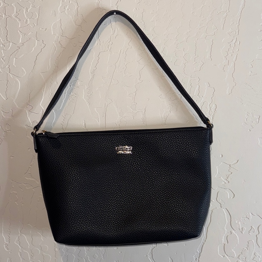 Guess Black Textured Shoulder Bag